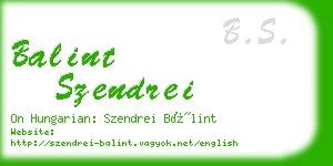 balint szendrei business card